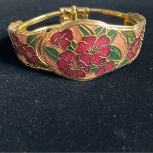 Cloisonné Floral Bangle